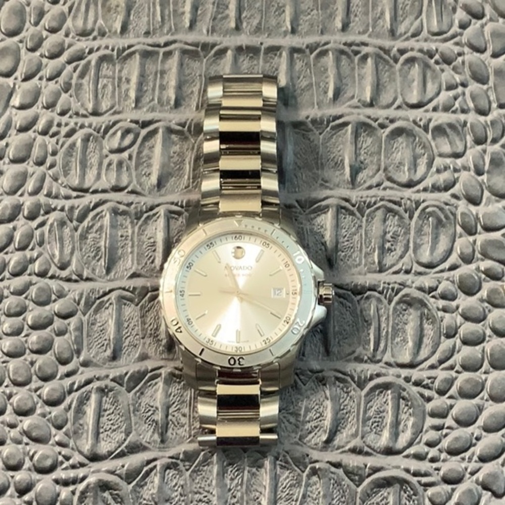 Movado watch series 800 silver dial series